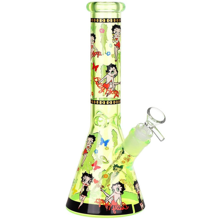 Betsy Beep Neon Beaker Glass Water Pipe - 10" / 14mm F / Colors Vary - Toker Supply