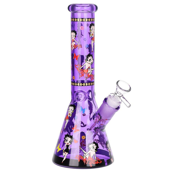Betsy Beep Neon Beaker Glass Water Pipe - 10" / 14mm F / Colors Vary - Toker Supply