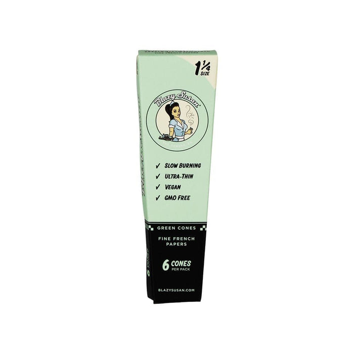 Blazy Susan Green Pre-Rolled Cones | 21ct Display - Toker Supply