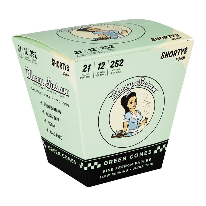 Blazy Susan Green Pre-Rolled Cones | 21ct Display - Toker Supply