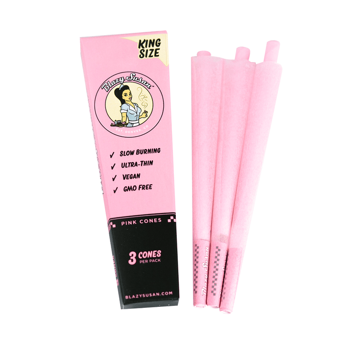Blazy Susan Pink Paper Cones - Toker Supply