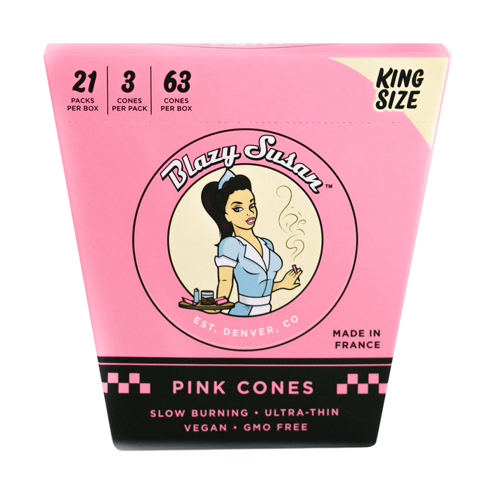 Blazy Susan Pink Paper Cones - Toker Supply