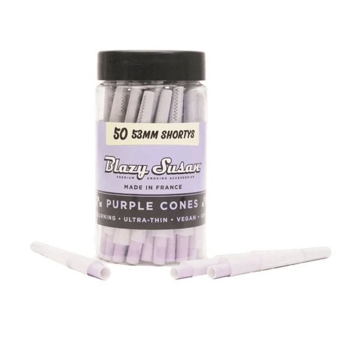 Blazy Susan Purple Paper Cones - Toker Supply