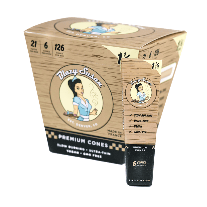 Blazy Susan Unbleached Paper Cones - Toker Supply