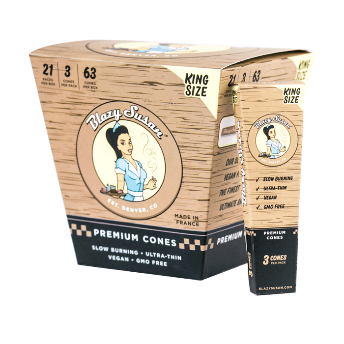 Blazy Susan Unbleached Paper Cones - Toker Supply