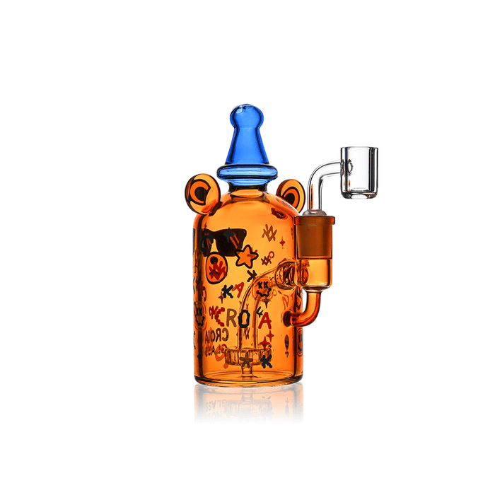 Cool Teddy Bear Dab Rig with Showerhead Perc | Croia Glass - Toker Supply