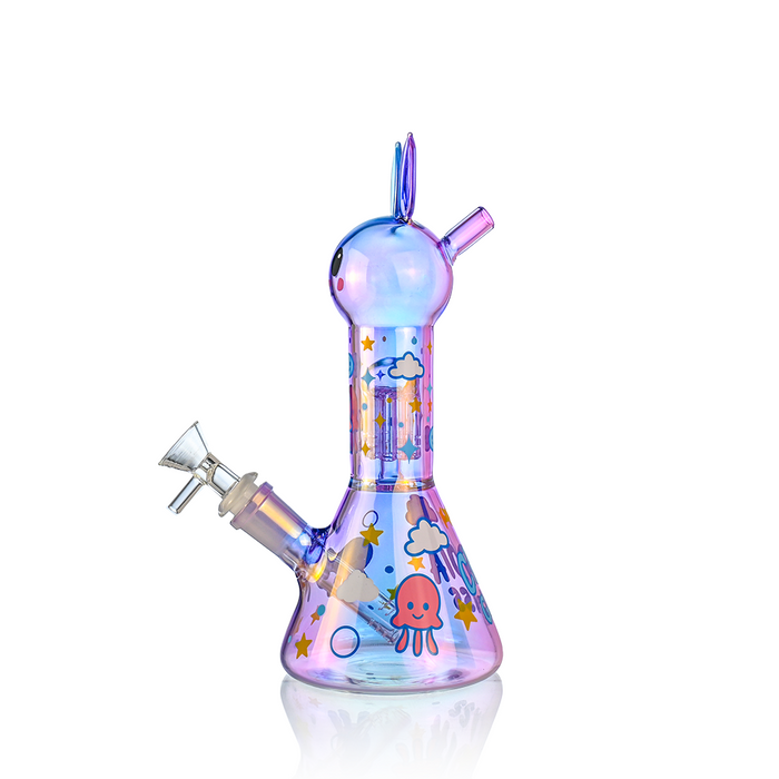 Cute Bunny Beaker Bong with Tree Perc | Croia Glass - Toker Supply