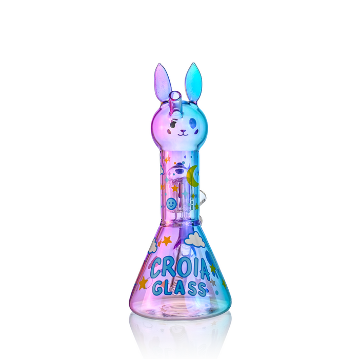 Cute Bunny Beaker Bong with Tree Perc | Croia Glass - Toker Supply