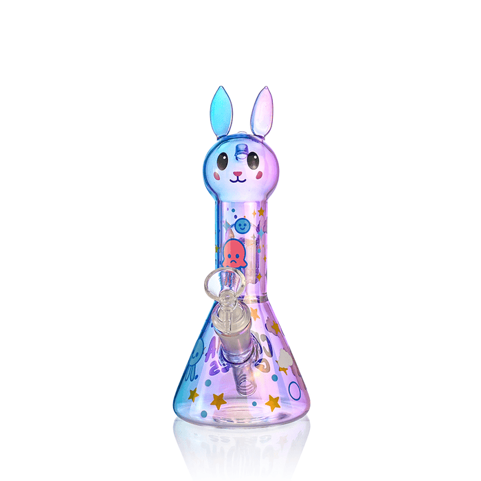 Cute Bunny Beaker Bong with Tree Perc | Croia Glass - Toker Supply