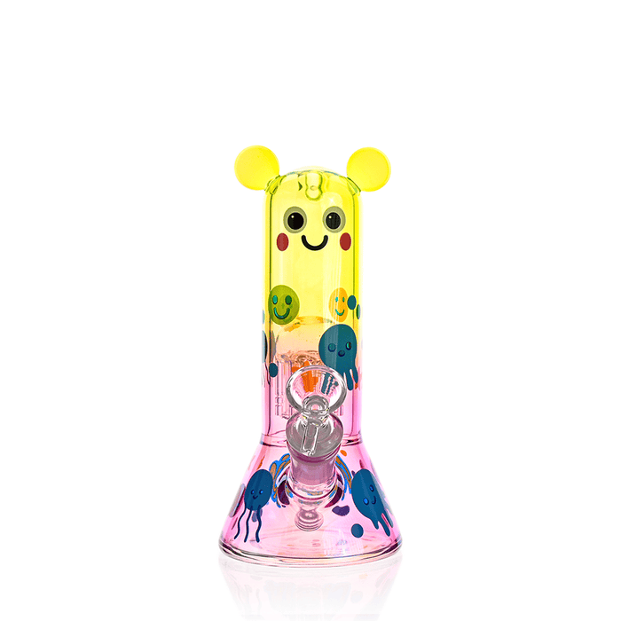 Cute Character Beaker Bong with Jellyfish Design | Croia Glass - Toker Supply