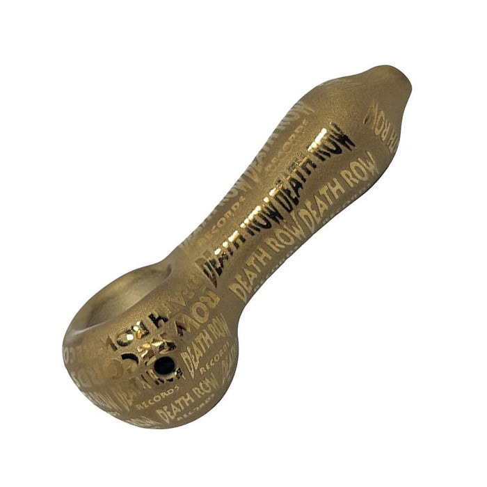Death Row Records Metallic Etched Glass Spoon Pipe - 4" - Toker Supply