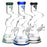 Diamond Glass Gold Zong Beaker Water Pipe - 11" / 14mm F / Colors Vary - Toker Supply