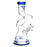 Diamond Glass Gold Zong Beaker Water Pipe - 11" / 14mm F / Colors Vary - Toker Supply