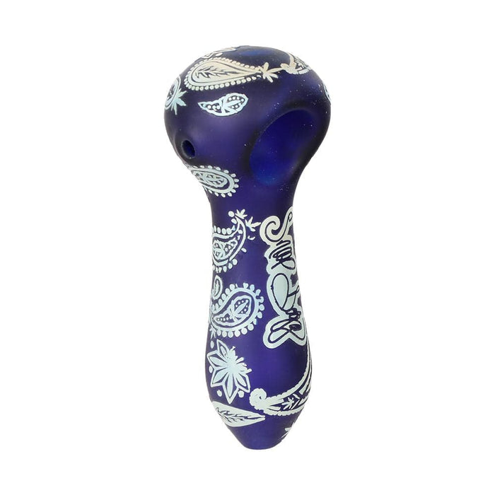 Dogg Lbs Engraved Hazely Glass Spoon Pipe - 4" / Colors Vary - Toker Supply