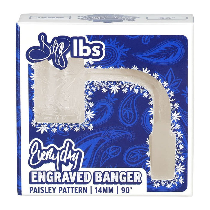 Dogg Lbs Everyday Engraved Paisley Quartz Banger - 14mm M / 90D - Toker Supply