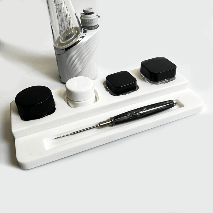 Durable Corian Dab Stand for Organizing Concentrate Jars and your Favorite Tools - Toker Supply