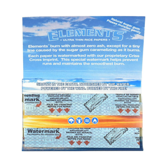 Elements Ultra Thin Rice Rolling Papers - Toker Supply