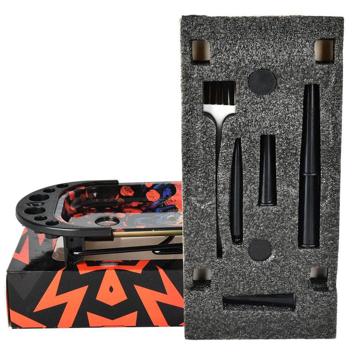 Elevated Metal Rolling Tray & Cone Loader Kit - Trippy World - Toker Supply
