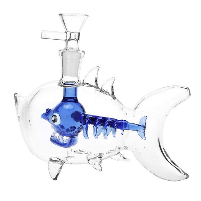 Fish Bone Glass Bubbler - 6.25" / 14mm F - Toker Supply