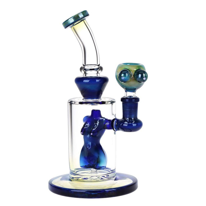 Fumed Nude Bod Glass Water Pipe - 8" / 14mm F - Toker Supply