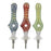 Glass Donut Dab Straw w/ Titanium Tip- 5.5"/10mm/Colors Vary - Toker Supply