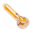 GLASS HAND PIPE WITH GOLDEN FUMED - Toker Supply