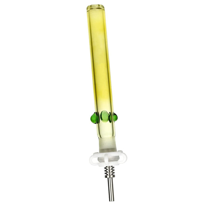 Glass Honey Straw w/ Titanium Tip - 6" - Toker Supply