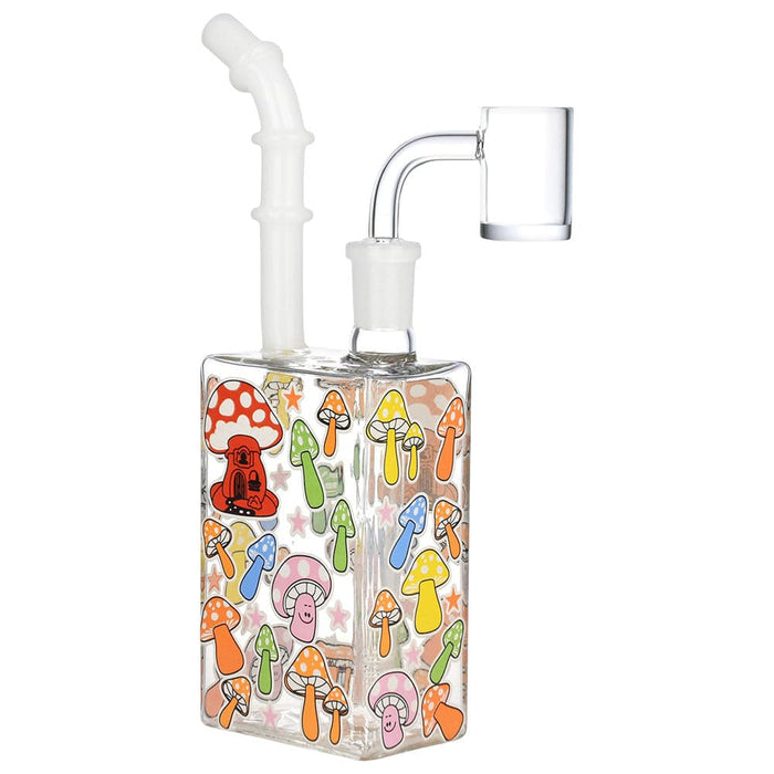 Glow Mushroom Juice Box Dab Rig - 7.5"/14mm F - Toker Supply