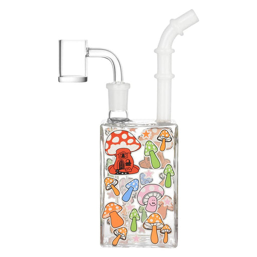 Glow Mushroom Juice Box Dab Rig - 7.5"/14mm F - Toker Supply
