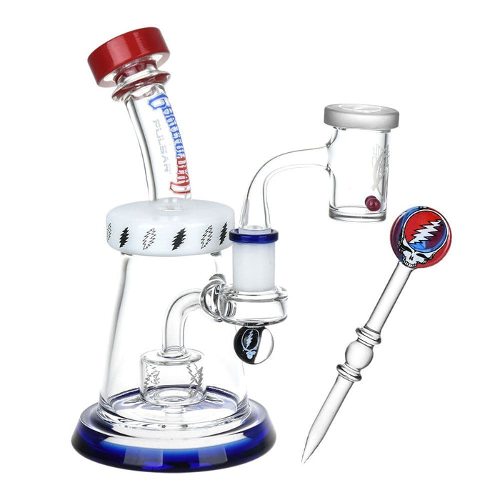 Grateful Dead x Pulsar Lightning Bell Dab Rig Set - 7.5" / 14mm F - Toker Supply
