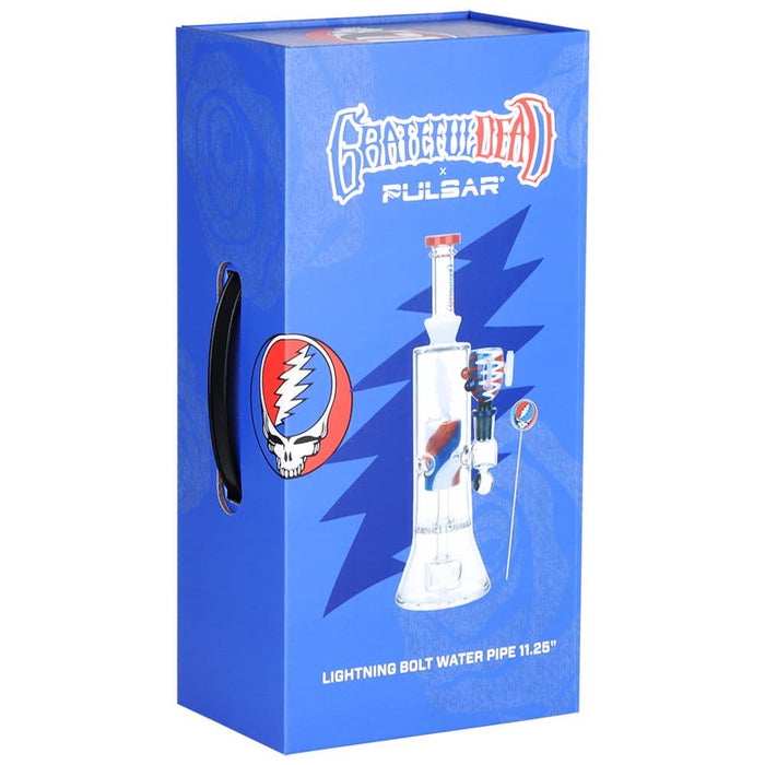 Grateful Dead x Pulsar Lightning Bolt Glass Water Pipe - Toker Supply