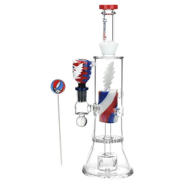 Grateful Dead x Pulsar Lightning Bolt Glass Water Pipe - Toker Supply