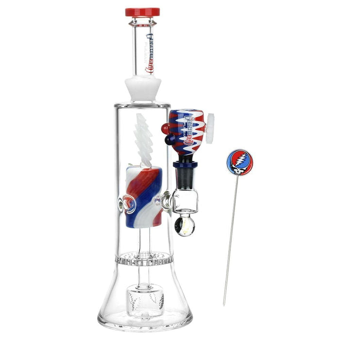Grateful Dead x Pulsar Lightning Bolt Glass Water Pipe - Toker Supply