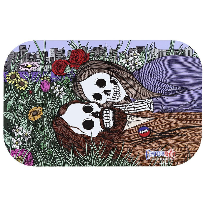 Grateful Dead x Pulsar Magnetic Rolling Tray Lid - Flower Couple / 11" x 7" - Toker Supply