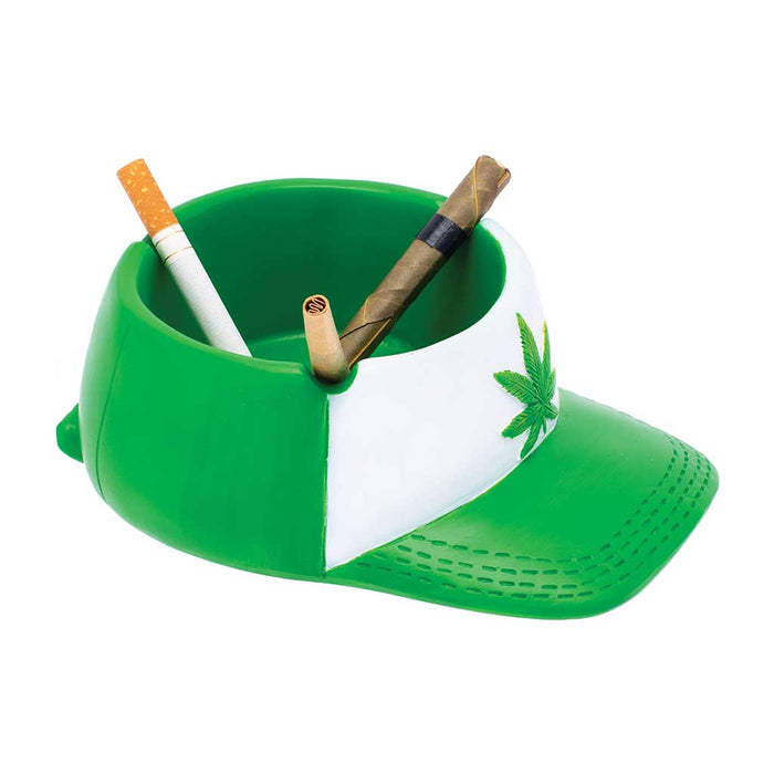 GREEN LEAF SNAPBACK HAT ASHTRAY - Toker Supply
