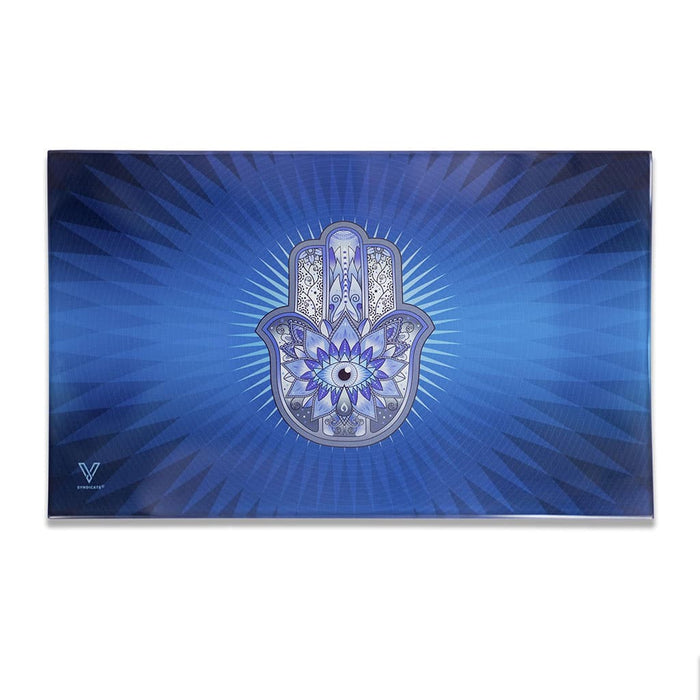 HAMSA BLUE GLASS TRAY (MED) - Toker Supply