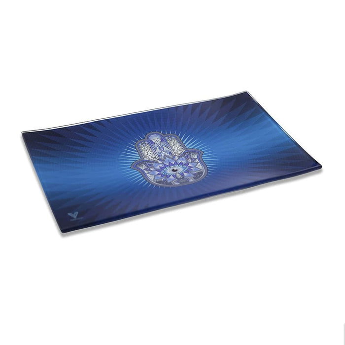 HAMSA BLUE GLASS TRAY (MED) - Toker Supply