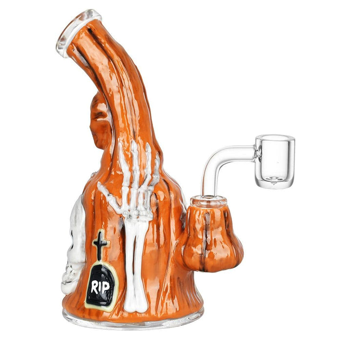 Haunted Gourd Enamel on glow in the dark Glass Dab Rig - 7" - Toker Supply