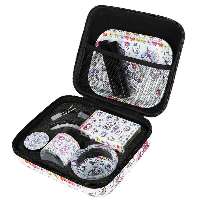 Hello Kitty Juicebox Glass Water Pipe Smoker's Travel Kit - 7" / 14mm F / Unicorn Kitty - Toker Supply