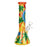 Hemp Leaf Glow In The Dark Beaker Glass Bong - 9.25" - Toker Supply