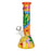 Hemp Leaf Glow In The Dark Beaker Glass Bong - 9.25" - Toker Supply