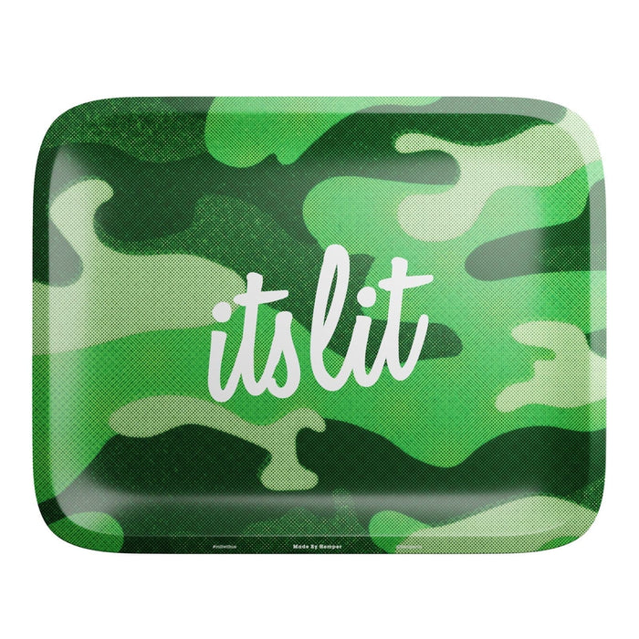 HEMPER  - It's Lit Light Green Camo Rolling Tray - Toker Supply
