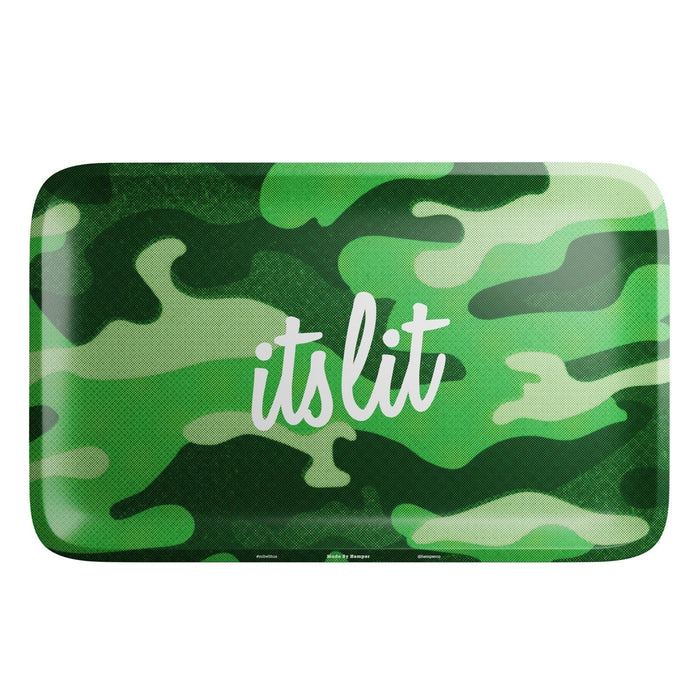 HEMPER  - It's Lit Light Green Camo Rolling Tray - Toker Supply
