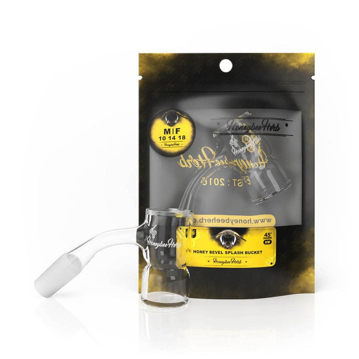 HONEY BEVEL SPLASH BUCKET QUARTZ BANGER - 45° DEGREE | BL - Toker Supply