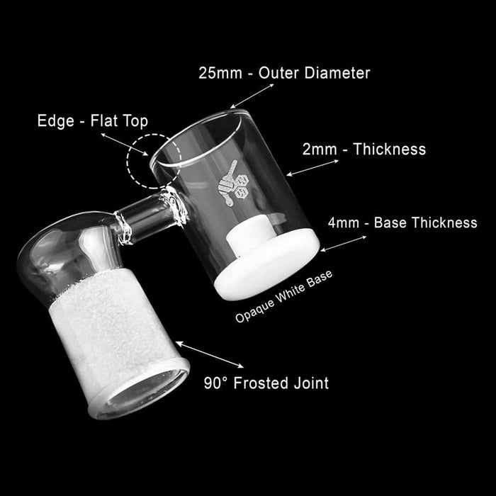 HONEY & MILK CORE REACTOR SIDECAR QUARTZ BANGER - 90° DEGREE | YL - Toker Supply