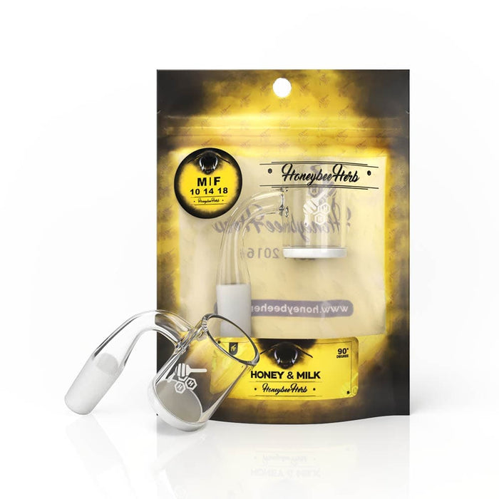 Honey & Milk Quartz Banger - 90° Degree | YL - Toker Supply