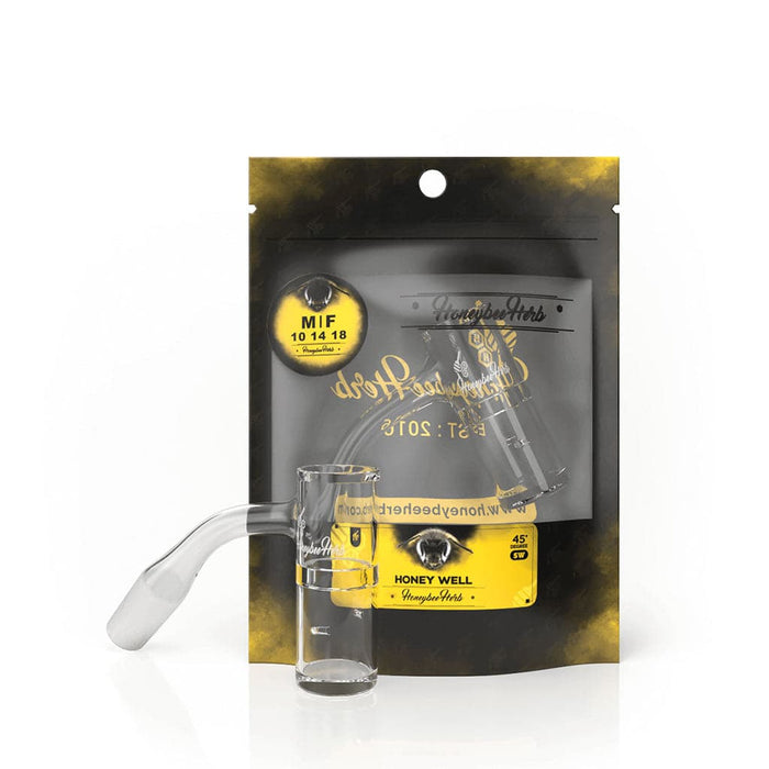 HONEY WELL QUARTZ BANGER - 45° DEGREE | BL - Toker Supply