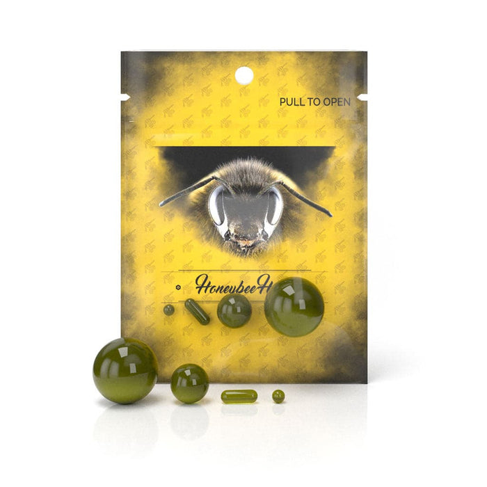 Honeybee Herb Dab Marble Set - 4 Piece - Toker Supply