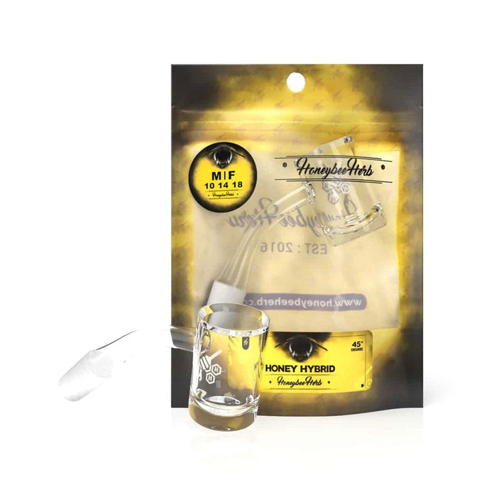 Honeybee Herb Honey Quartz Banger - 45° DEGREE | YL - Toker Supply