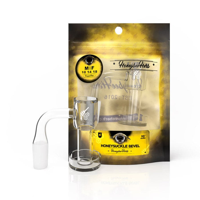 HONEYSUCKLE BEVEL QUARTZ BANGER - 90° DEGREE | YL - Toker Supply